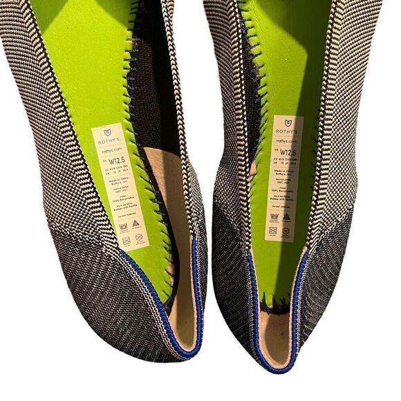 Rothy's The Flat Grey Mist Captoe Knit Slip On Ballet Flats Womens US 12.5‎ - Picture 4 of 11